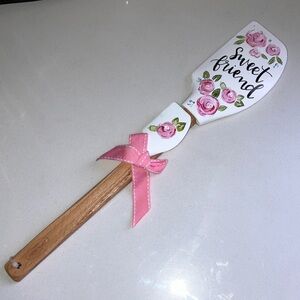 Floral and measurements Wooden Spatula set